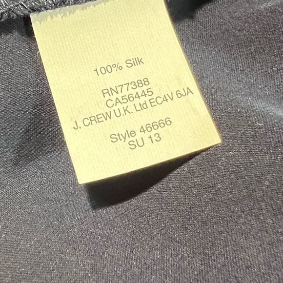 J. Crew Silk Open Back Short Sleeve Blouse size 14 - Picture 10 of 15